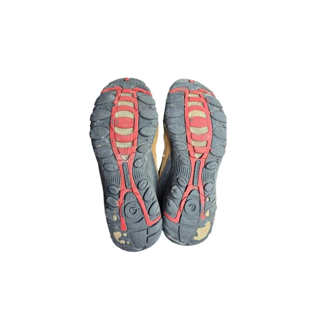 Merrell Kangaroo/Ochre Hiking Trail Shoes Men's US 8.5 Brown Red Suede Vibram